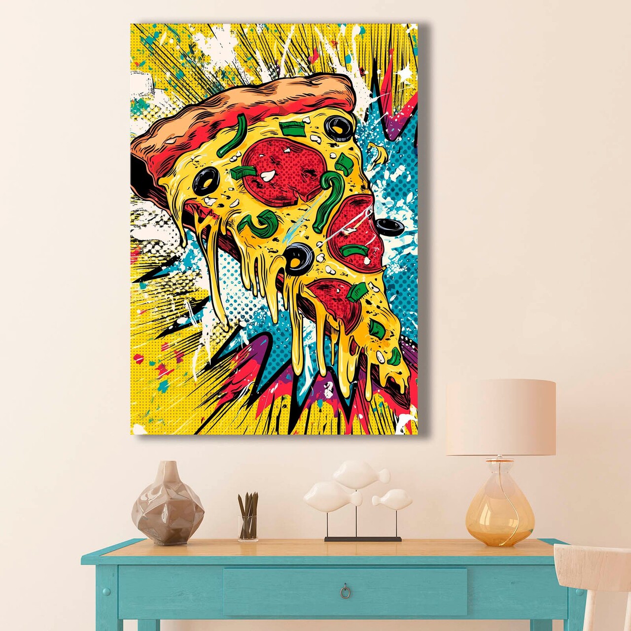 Tablou decorativ BSRPOPC-013 Lemn Multicolor