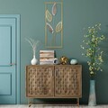 Decoratiune de perete, Timeyi, Metal, Dimensiune: 32 x 90 x 5 cm, Multicolor