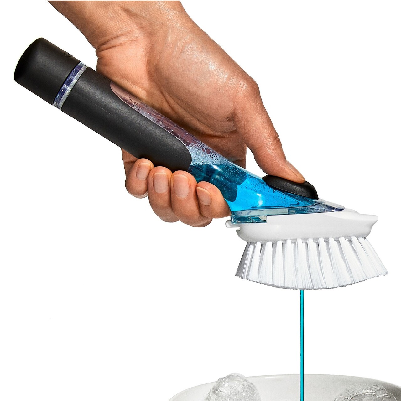 Perie de vase cu dozator detergent, 23,6 cm, "Good Grips" - OXO - imagine 5