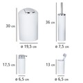 Set de baie 4 piese Calvo, Wenko, ABS/inox, alb/argintiu