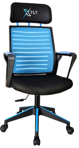 Scaun de birou, Seatix, XFly Oyuncu, 56x110x48 cm, Poliuretan, Albastru/Negru mezoni.ro