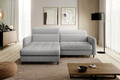 Coltar extensibil stanga 3 locuri ELTAP, LT-03RAQ, Gomsi, 228x165x100 cm, lemn/poliester, gri deschis