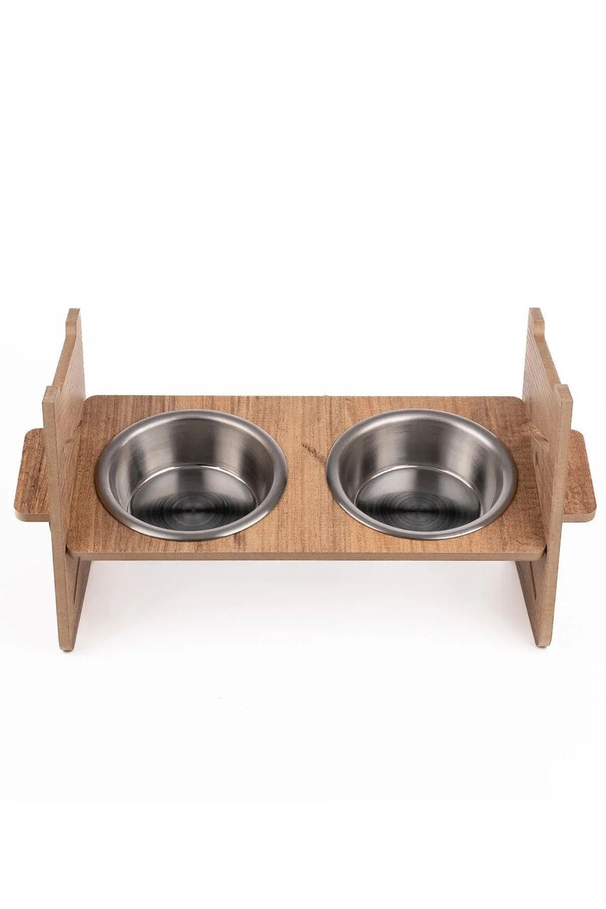 Bol pentru hrana animale de companie, Paws &amp; Whiskers, Apvm5, MDF , Multicolor - imagine 2