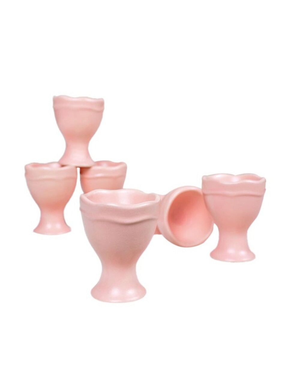 Set suporturi pentru ou, Keramika, 275KRM1315, Ceramica , Nu absoarbe apa, Roz - 1 | YEO