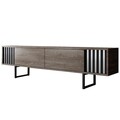Comoda TV, Bexley, Chrome Line, Nuc / Negru