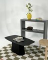 Masuta de cafea, Rotexa, Lilyum Large, 100x42x54 cm, MDF , Negru