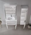 Set Dulap de Baie cu Chiuvetă și Oglindă (2 Piese), Hanah Home, Purus 80, Alb