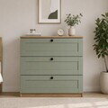 Dulap, Hanah Home, Lucas 1600-238, 80x73.5x42.5 cm, Nuc / Verde