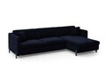 Coltar extensibil dreapta 4 locuri, Gloria, Micadoni Home, 266x170x88 cm, catifea, albastru regal
