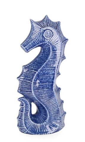 Decoratiune Favignana, Bizzotto, 12.5 x 8.7 x 27 cm, portelan, albastru