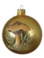 Glob Mushroom, Decoris, Ø8 cm, sticla, auriu