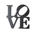 Decoratiune de perete, Love, Metal, Dimensiune: 33 x 34 cm, Negru