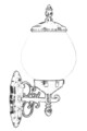Lampa de exterior, Avonni, 685AVN1280, Plastic ABS, Alb/Negru