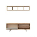 Comoda TV, Mod Design, Duku, Stejar / Alb