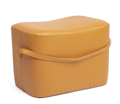 Taburet,  Bizzotto, Giona, 34 x 35 x 51 cm, piele ecologica/mdf, mustar