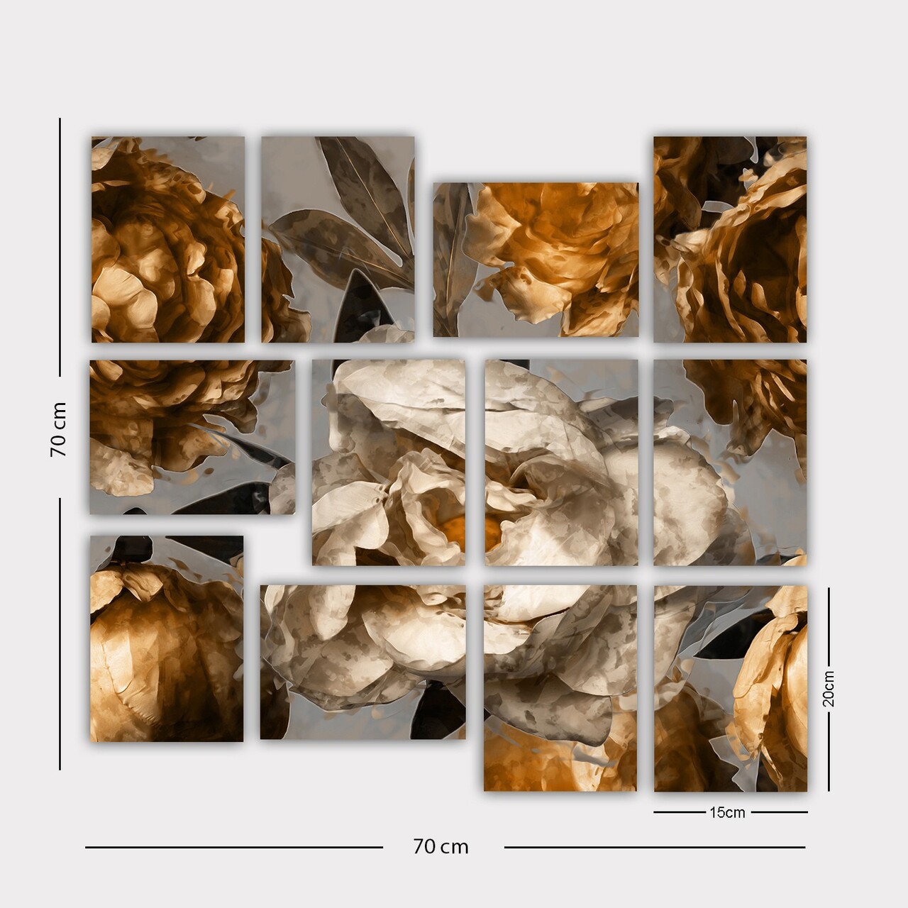 Set 12 tablouri decorative, 12MDF43YS, 20 x 15 cm, 12 piese, Multicolor - view 2