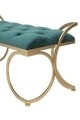 Bancheta  Glam Luxy, Mauro Ferretti, 103x43x47 cm, fier/catifea, verde/auriu