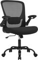 Scaun de birou, Songmics, ergonomic, suport lombar si functie de balansare, 60x64x103-110 cm, 120 kg, negru cerneala