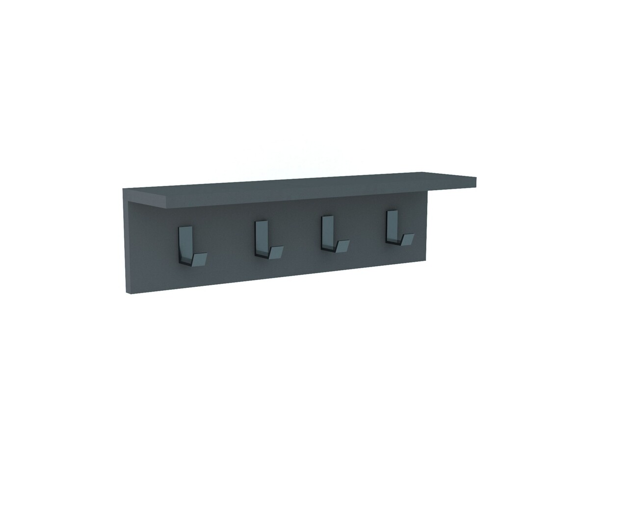 Raft pentru perete Ayla, Puqa Design, 60x16,3x14,5 cm, antracit