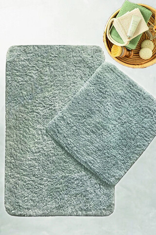 Set covoraș de baie (2 bucăți), Chilai Home, Cotton Basic, Bumbac, Gri Chilai Home