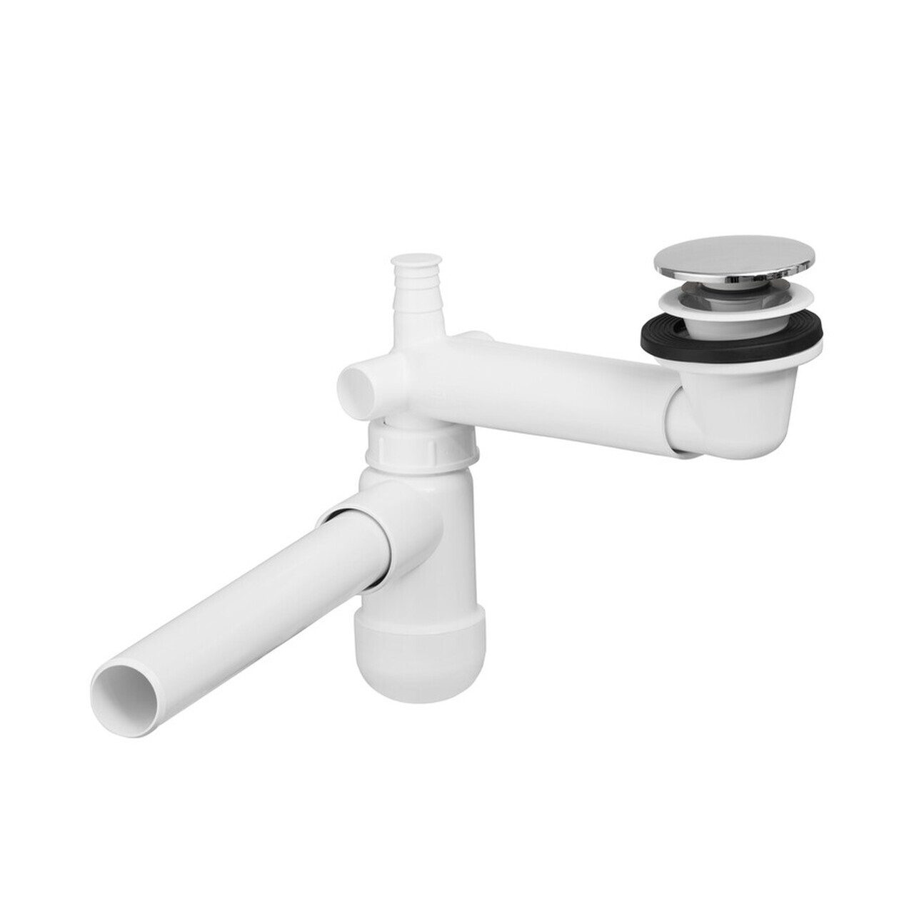 Set dulap de baie cu lavoar si sifon, 80 cm, Xilo, Comad, MDF/PAL laminat, stejar wotan/ gri piatra — imaginea 5