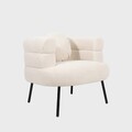 Fotoliu Suave, Homla, 87x80x72 cm, metal/textil, crem