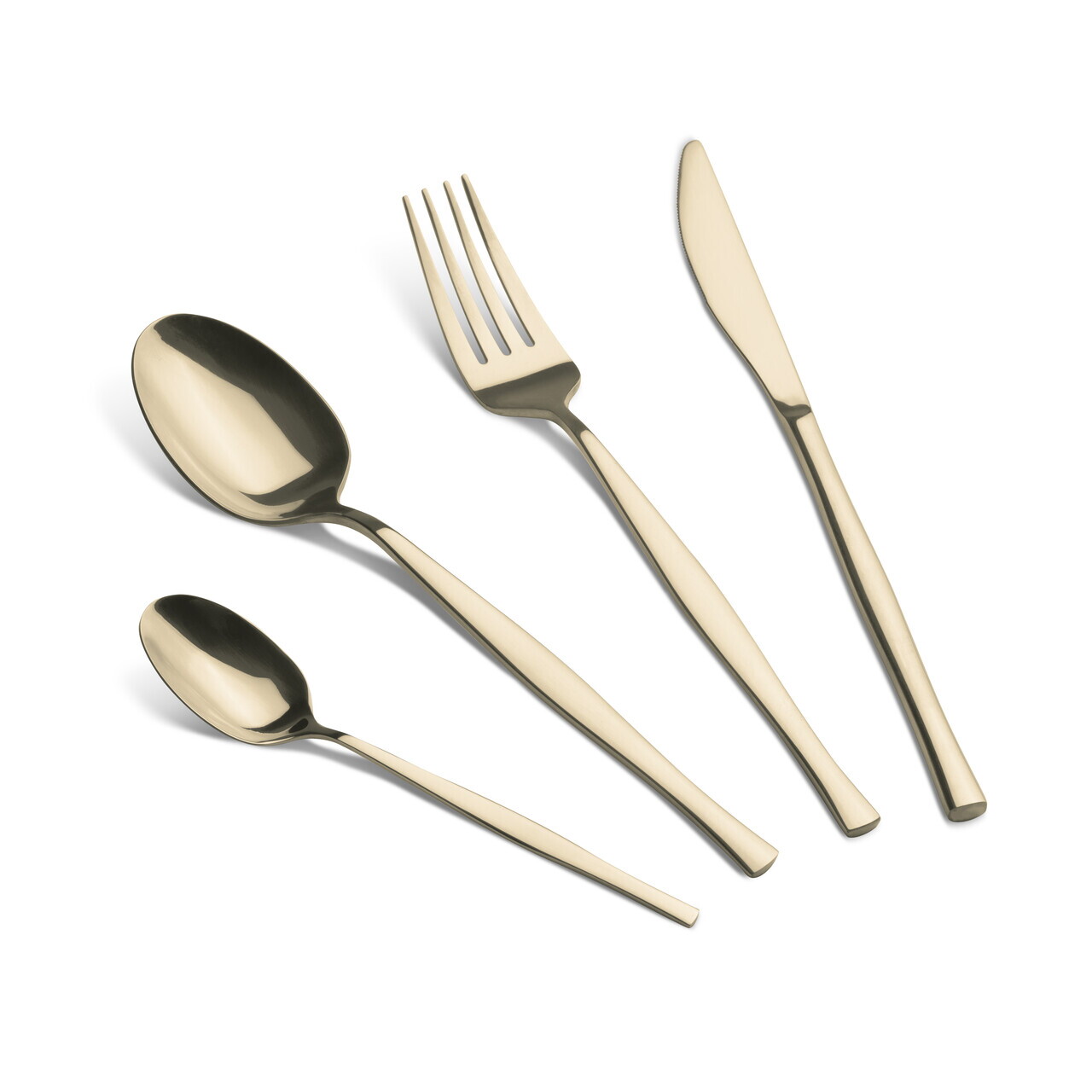Set tacamuri 24 piese Berlinger Haus, Cutlery, model patrat, inox, sampanie - imagine 5