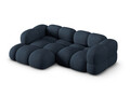 Coltar stanga 3 locuri, Loretto, Cosmopolitan Design, 250x147x68 cm, tesatura structurata, albastru inchis