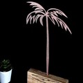 Decoratiune, Palm, 17x35x3.5 cm, Metal, Bronz