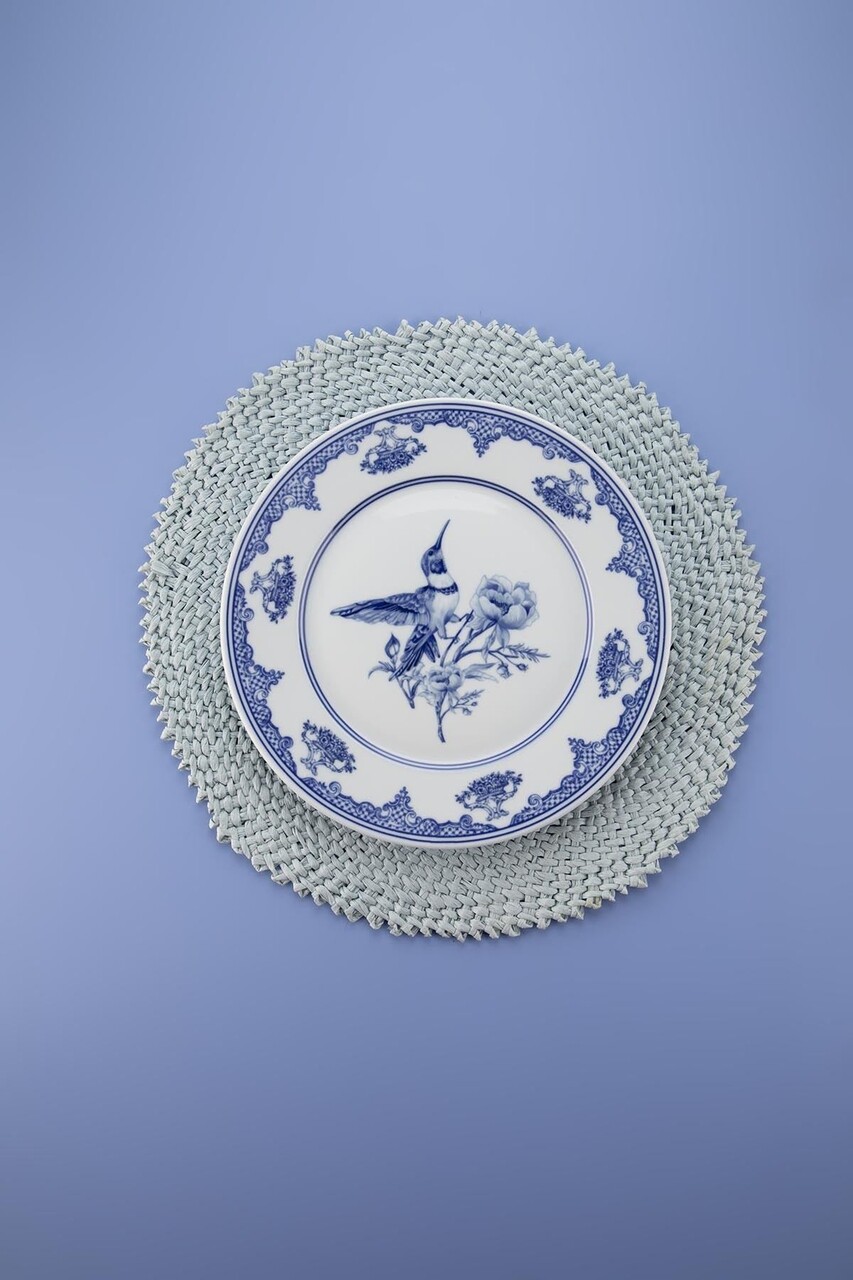 Serviciu de masa, Hermia, 710KTP3649, Farfurie: 21 x 21 cm (6 bucăți), Albastru/Alb - view 10