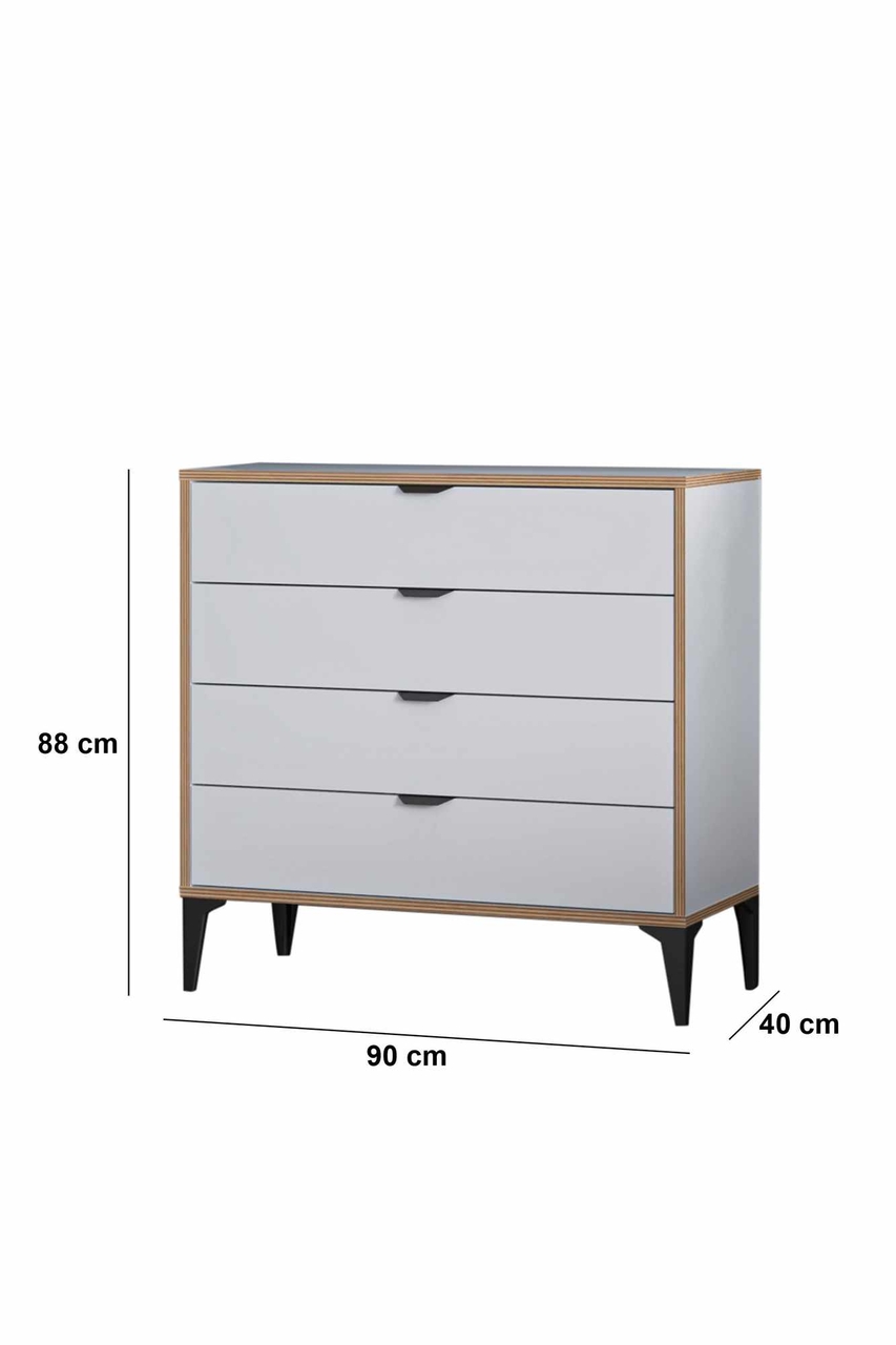 Dulap, Hanah Home, Arden 4, 90x88x40 cm, Alb - view 10