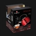 Ceainic cu fluier, Berlinger Haus, 3 L, inox,  Burgundy
