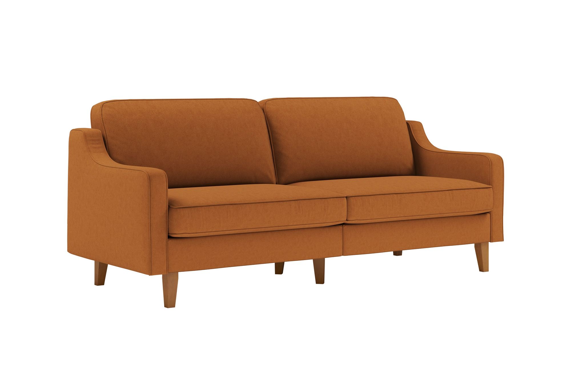 Canapea 3 locuri, Atelier del Sofa, 918CMF1153, Cadru: 100% OȚEL, Caramel / Nucă