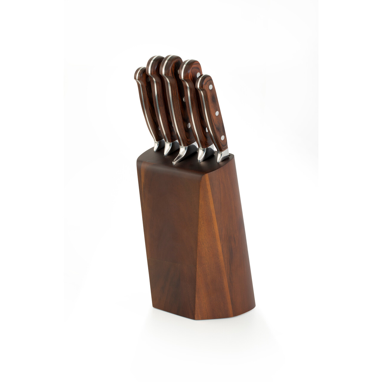 Set 5 cutite si suport Virtuose, Richardson Sheffield, 14x22 cm, inox 13/0, maro — imaginea 6