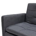 Canapea extensibila 3 locuri Flexible, Pakoworld, 198x87x76 cm, textil, gri inchis