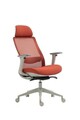 Scaun de birou ergonomic, Bedora Ergo, textil/mesh, caramiziu