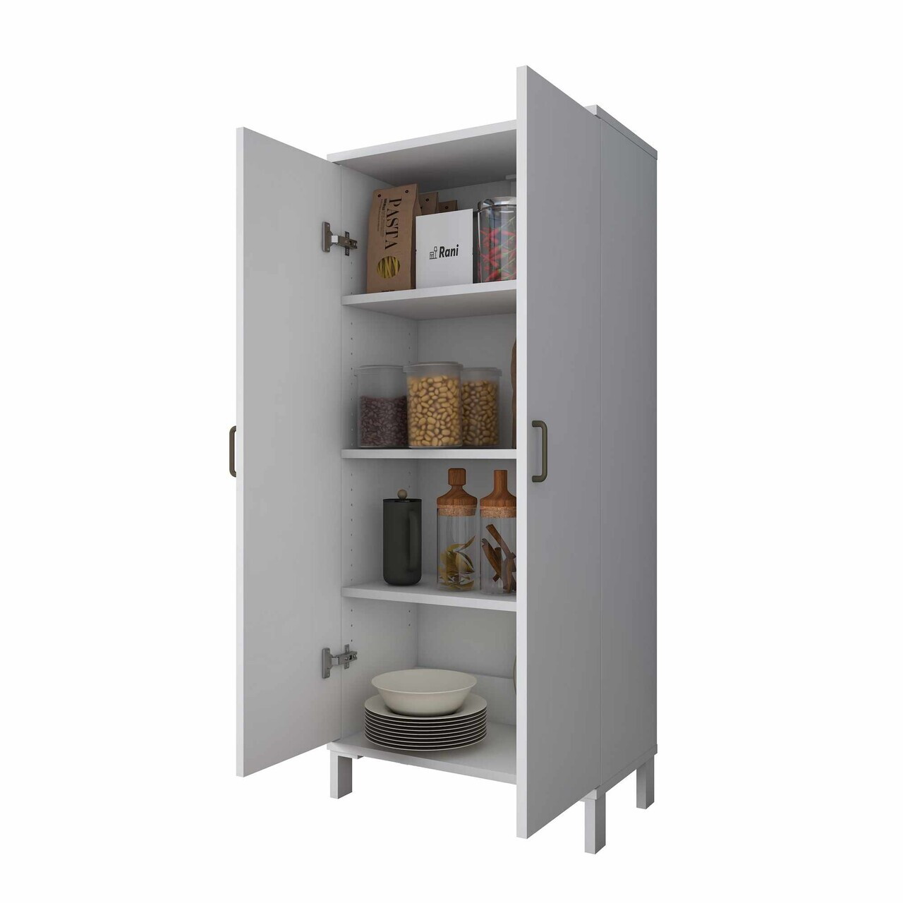 Dulap de baie, Hanah Home, KC114, 60x133.6x32.5 cm, Alb — imaginea 6