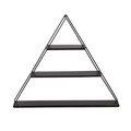 Raft de perete, Puqa Design, Cara, 60x9x70 cm, Metal, Negru