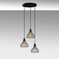 Lustra, Fulgor, 942FLG1621, Metal, Negru/Maro antic