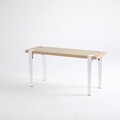 Banca, Logg, Khalkeus , 90x45x30 cm, Maro/Alb