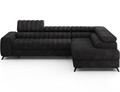 Coltar extensibil dreapta 5 locuri ELTAP, RT-06AU, Kanedo, 269x204x86 cm, lemn/poliester, negru