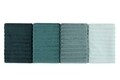 Set 4 prosoape de baie 406, Beverly Hills Polo Club, 70x140 cm, bumbac, albastru petrol
