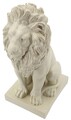 Figurina /sculptura decorativa Lion Stons, Mauro Ferretti, 17.5x25x40 cm, polirasina, crem