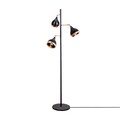 Lampadar, Yildo - 7021, Opviq, 52 x 163 cm, 3 x E27, 40W, negru/cupru