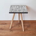 Masuta, Leona, Shp229, 35x42x35 cm, Alb/Negru