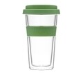 Sticla termica cu banda silicon Bizet, Ambition, 400 ml, verde