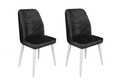 Set scaune 4 piese, Nmobb, Dallas-587 V4, Metal, Antracit/Alb