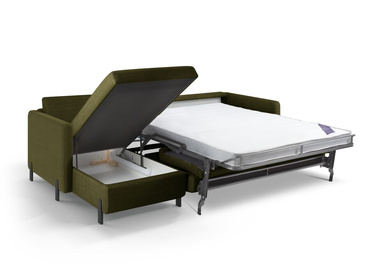 Coltar extensibil stanga 5 locuri, Gloria, Micadoni Home, 286x170x88 cm, tesatura structurata, verde — imaginea 6