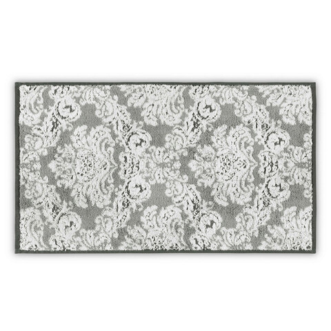 Prosop de baie, l'appartement , damask yard dyed, bumbac, alb / gri