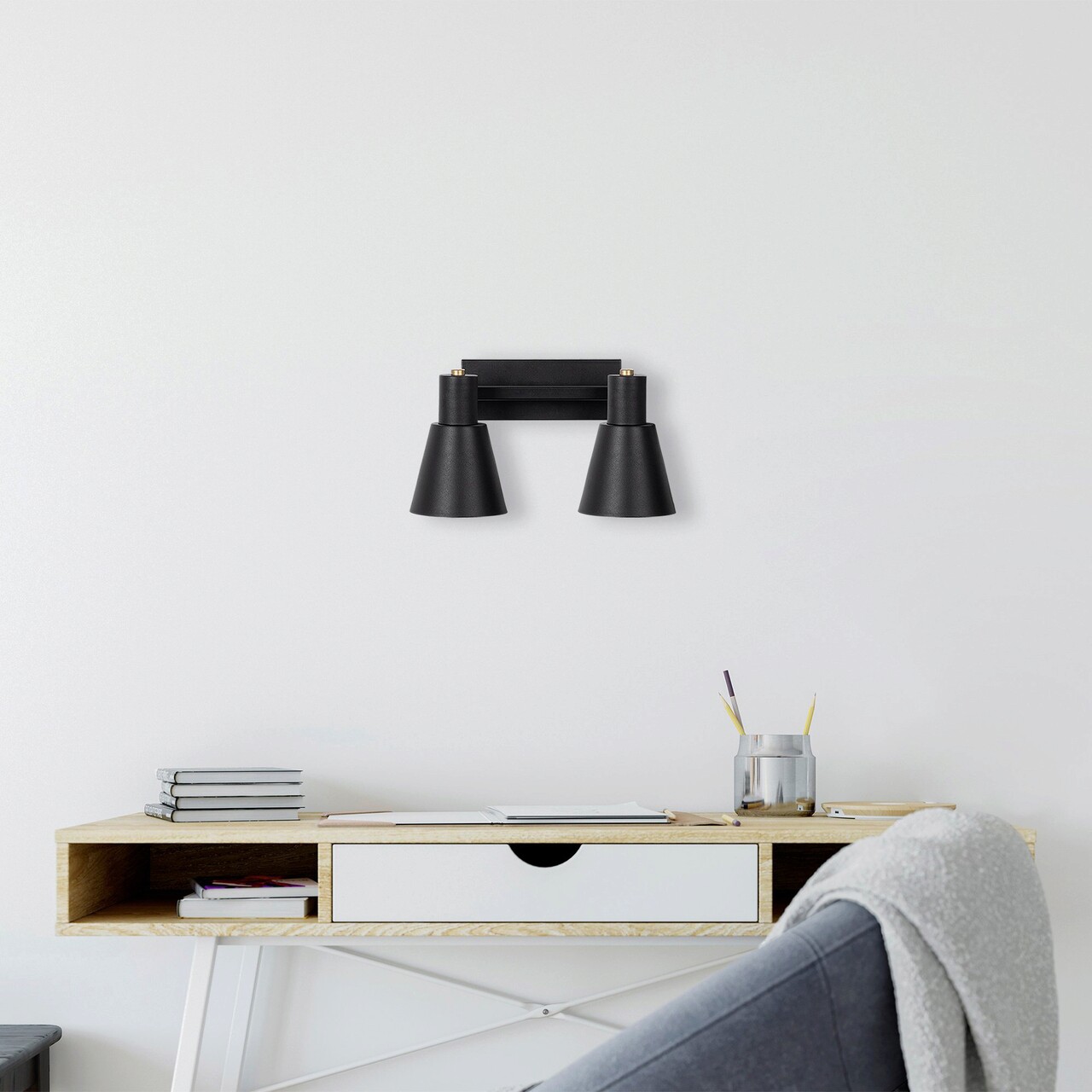 Aplica de perete, Fulgor, 942FLG2194, Metal, Negru